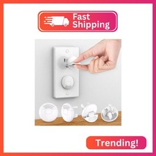 Outlet Covers 42 Pack with Hidden Pull Handle Baby Proofing Plug Covers 3-Pron