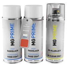 Autolack 2K Spraydosen Set für Chevrolet WA221K Habanero Grund Basis 2K Klarlack