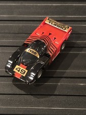 Vintage Tyco HP-7 Series Porsche 962 Turbo 49 Racing HO Slot Car Black Red