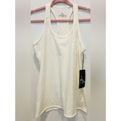 NANCY ROSE PERFORMANCE Every Girl Basic Tank Ivory Size 10 NWT