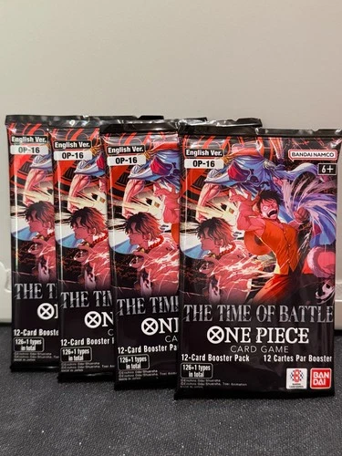 One Piece TCG OP16 Time Of Battle Booster Pack ENGLISH SEALED, 1 Pack = 12 Cards