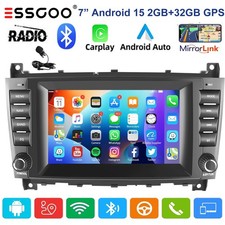 F&uuml;r Mercedes Benz C CLC W209 W203 Autoradio Android 15 32GB mit Carplay WIFI GPS
