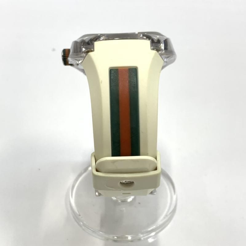 Gucci SYNK 137.1 Rubber Belt White Men’s Leather 28cm image 3