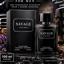 Savage Men Eau de Parfum Spray Long Lasting Regular Size 3.4 fl oz