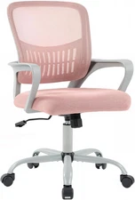 DUMOS Home Office Computer Chair - Ergonomic Mid Back Desk with Lumbar Support a