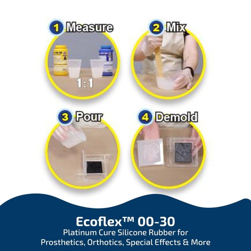 Smooth-On Ecoflex™ 00-30 Super-Soft, Platinum Cure Silicone Rubber - Pint Unit