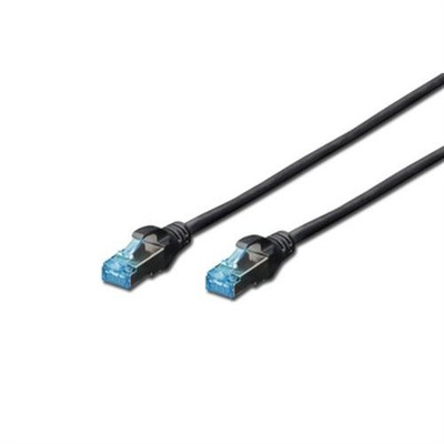 DIGITUS CAT 5e SF-UTP Patchkabel Cu PVC AWG 26/7 5 m Schwarz Netzwerkkabel Kabel