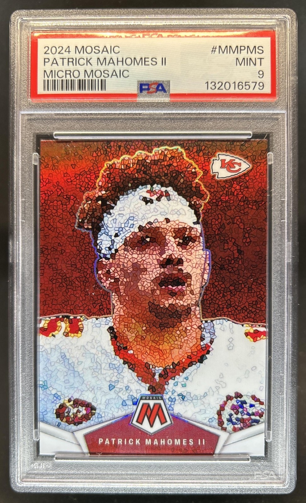 2024 Panini Mosaic Patrick Mahomes II Micro Mosaic #MM-PMS Chiefs PSA 9 view 1
