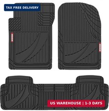 Flextough Advanced Black Rubber Car Floor Mats - Heavy Duty Trim To Fit All Weat Flextough Advanced Black Rubber Car Floor Mats - Heavy Duty Trim To Fit All Weat