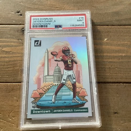 2024 Donruss Jayden Daniels Rookie Downtown #16 Case Hit PSA 9 Mint