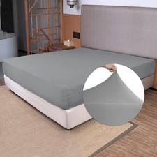 King Size Fitted Sheet Only - 4-Way Stretch Jersey Knit, Cozy T-Shirt Soft, Wrin