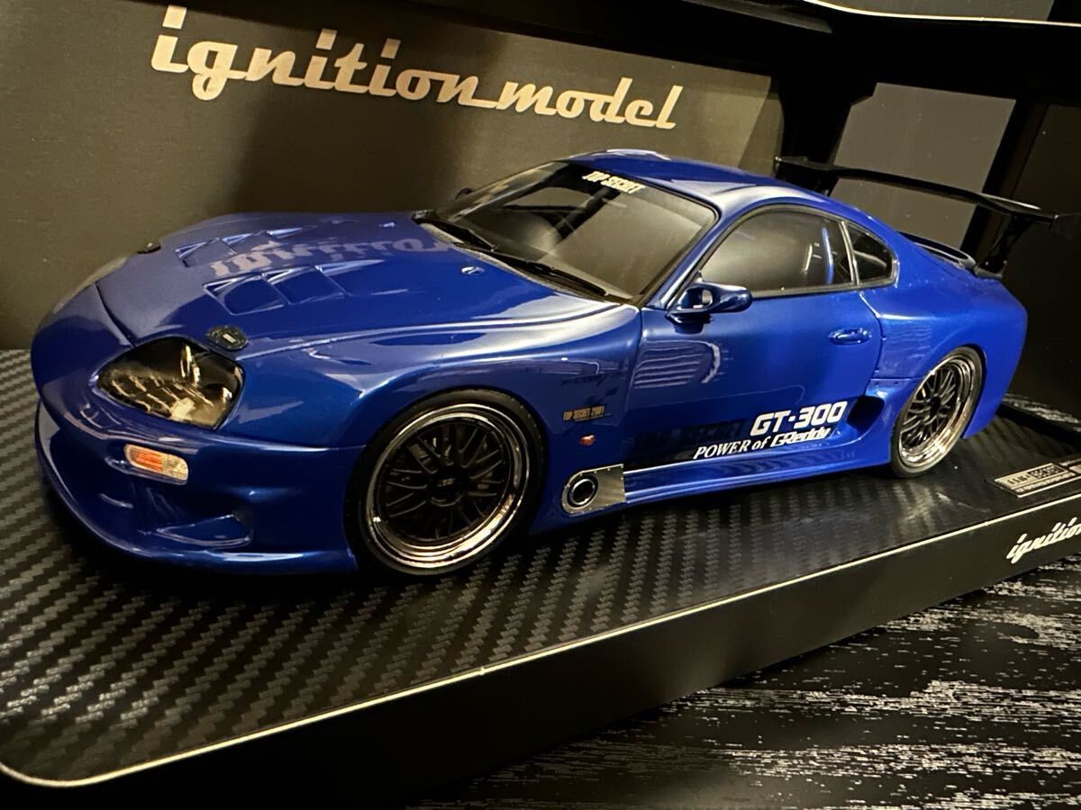 1/18 Ig2488 Top Secret Gt300 Supra Jza80 Blue Metallic