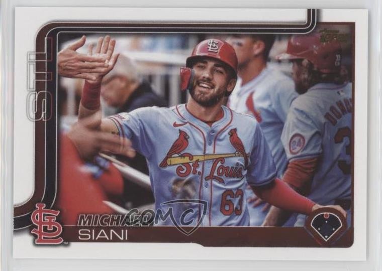 2025 Topps Series 1 Golden Mirror Image Variation Mike Siani Michael #289 yl0