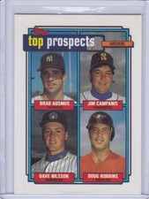 Brad Ausmus Campanis Nilsson Robbins 1992 Topps Baseball Card 58 Grade Mint