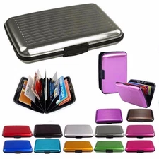Women Men ID Credit Card Holder Wallet Aluminum Metal Pocket Case RFID Blocking