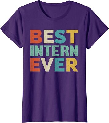 Retro Style Presents For Intern Vintage Cool Gift Ladies' Crewneck T-Shirt