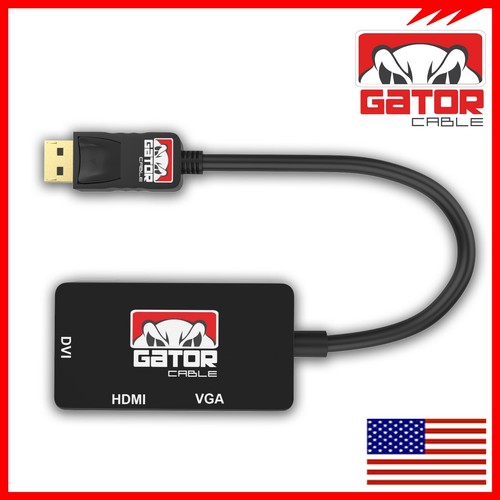 DisplayPort Male To HDMI DVI VGA Female Adapter Converter Cable 4K 1080P 4-in-1 - Picture 12 of 13