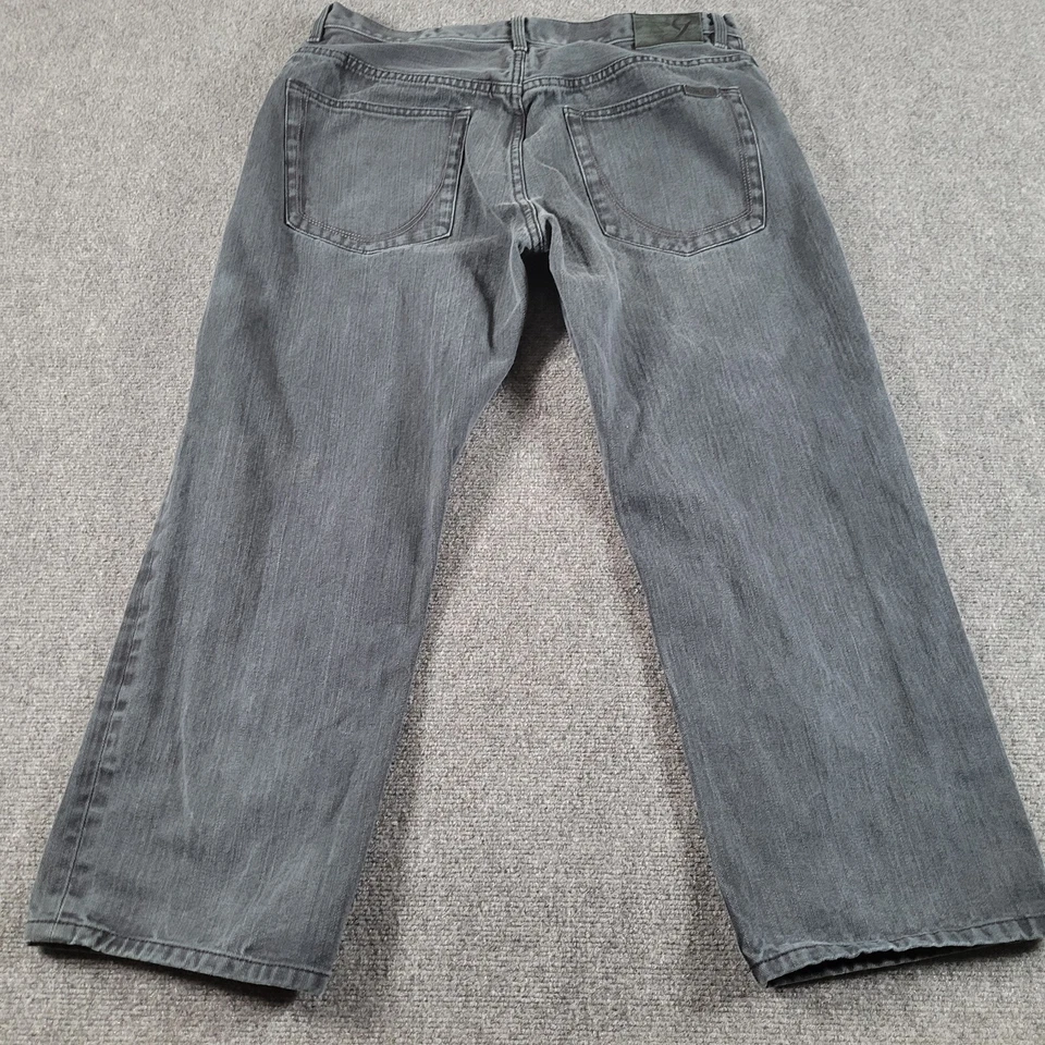 Pantalones de mezclilla para hombre Sean John Hamilton (etiqueta 36x30) negros holgados relajados (real 36x26) Foto 2 de 4