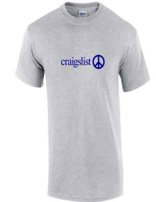 #ad #ad Craigslist Blue Logo Shirt internet Classified Ads Sport Gray Cotton T shirt $25.01
