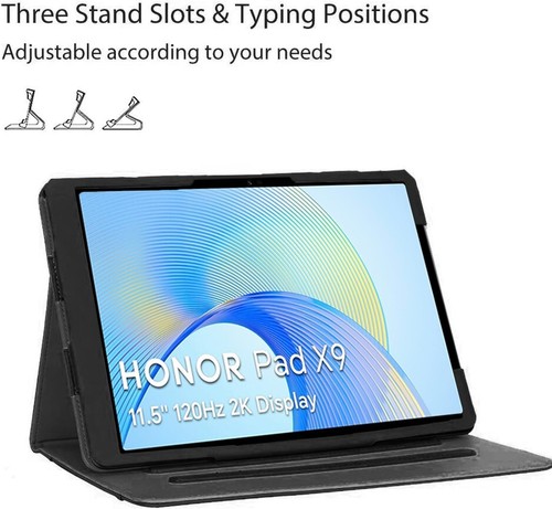 For Honor Pad X9 11.5" Case Smart Book Stand Cover & 9H Glass Screen Protector - Picture 2 of 5