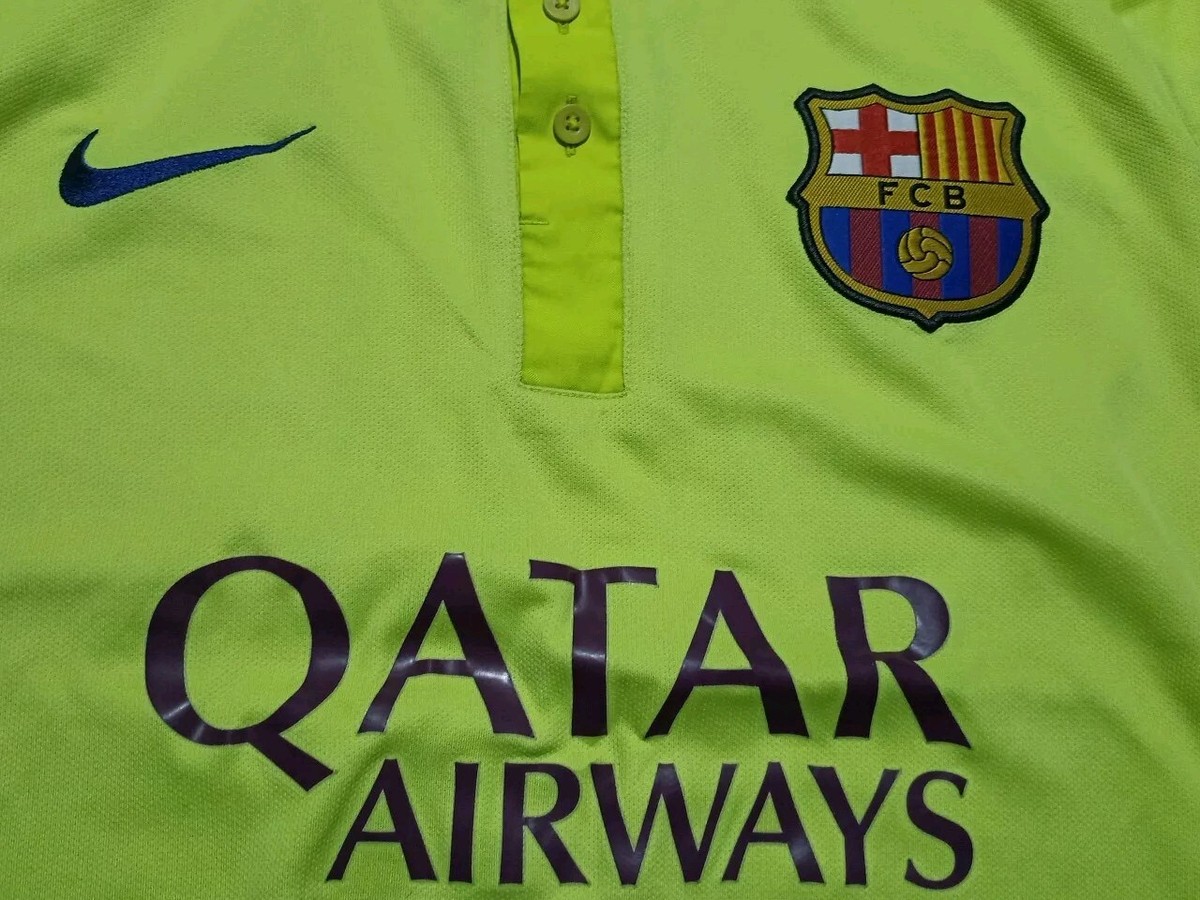 NIKE BARCELONA SOCCER JERSEY FCB FUTBOL AUTHENTIC 2014 MENS SIZE