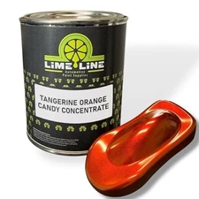 LiME LiNE Tangerine Orange Candy Concentrate, Automotive Flake Paint - 1 Pint