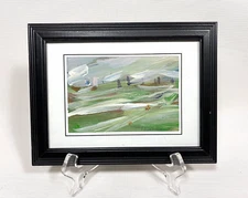 Acrylic ABSTRACT EXPRESSIONIST LANDSCAPE by TADEUSZ HIPNER (Polish/American)