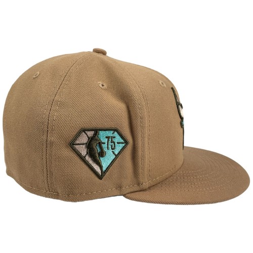 NBA Chicago Bulls NEW ERA 59 FIFTY Fitted Hat SZ 7 1/2 Mint Khaki Tan NEW - Picture 11 of 17