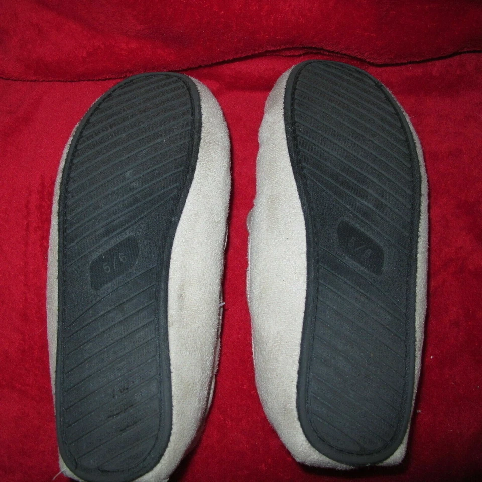 Mocasines Tostado Cremoso Slides Mules Zapatillas Zapatos 5/6 Excelente Estado Foto 3 de 3