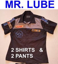 'Mr  Lube' S/M Shirt and Pants work suit, Black, 30" waist .... LOT of 2 x2