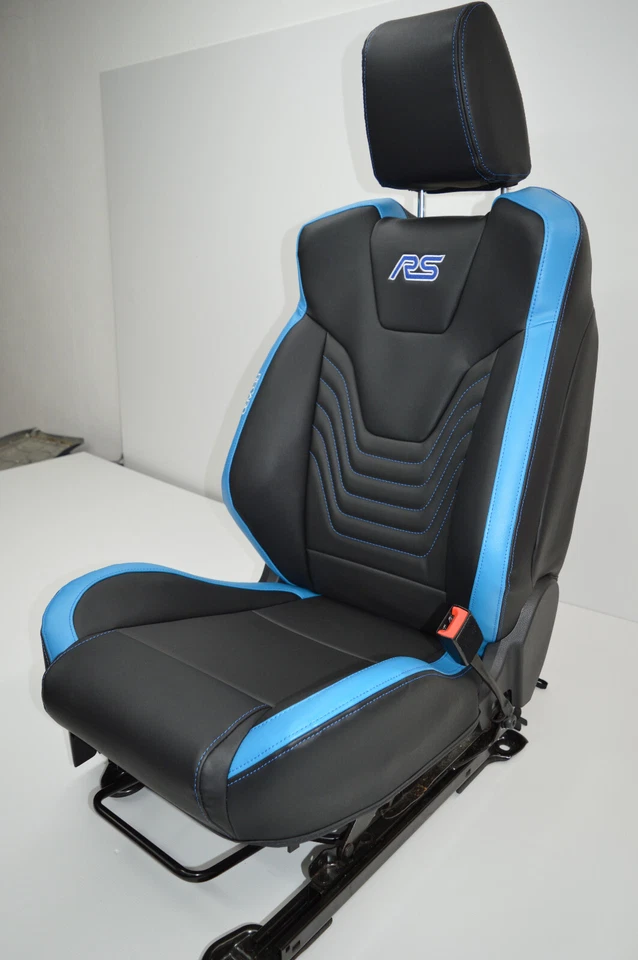 Fundas de asiento negras/nitrosas a medida Ford Focus RS MK3 estándar RECARO Foto 3 de 4