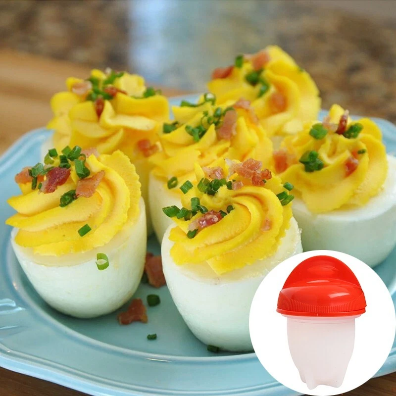 6X Ei-Pochierer Eierkocher Eierform BPA-frei Eier Pochier Tassen DHL Retoo - Bild 4 von 4