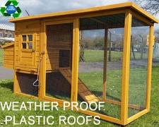 ECO 2000 CHICKEN COOP RUN HEN HOUSE POULTRY NEST BOX COOPS RABBIT HUTCH PLASTIC