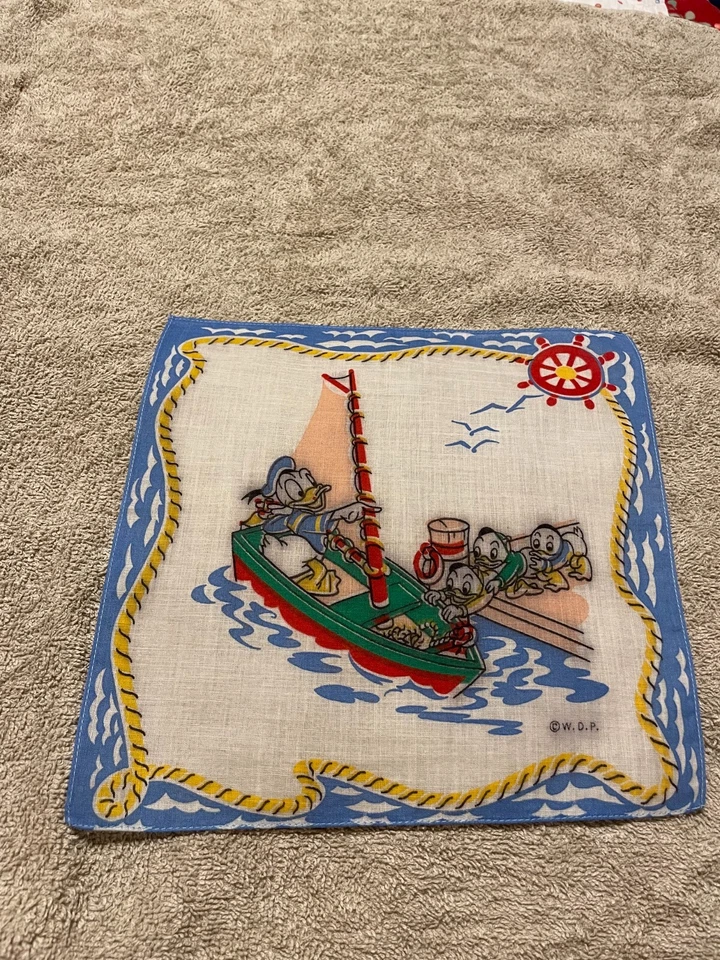 Walt Disney Donald Duck Sailing With Nephews Yellow Rope Interior Blue Hanky - Image 4 of 4