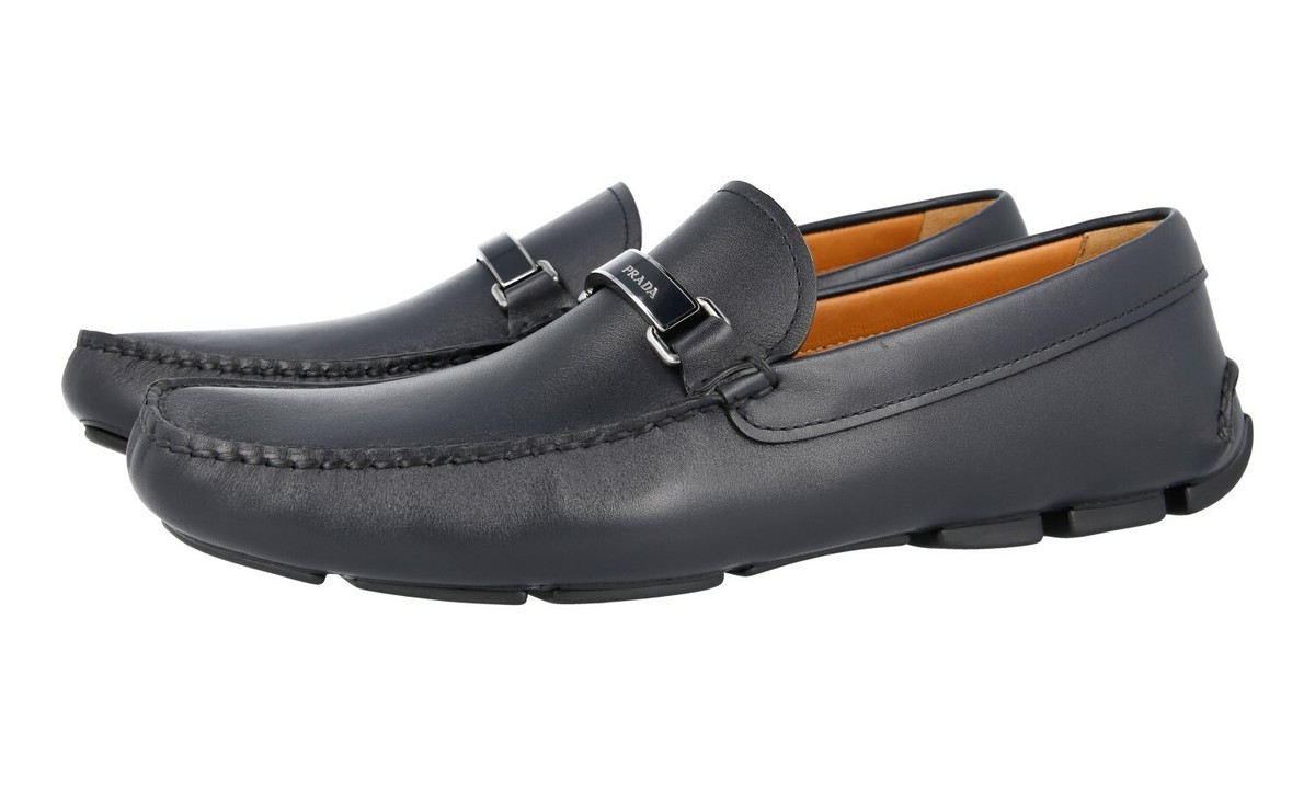 靴 00s men's archive prada driving shoes LUXURY PRADA MATCHRACE SNEAKERS SHOES 4E2942 NAVY GREY NEW