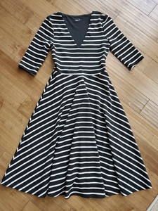 black and white striped dress asos