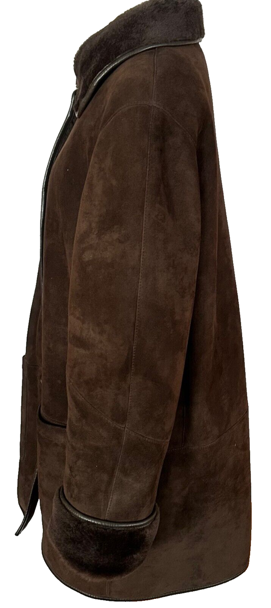 Sprung Frères Paris Coat Jacket Sheepskin Shearling Fur Leather