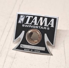 Vintage Tama Swingstar Black T Drum Badge Tom Bass Rullante Giappone Epoca Lotto 83-07
