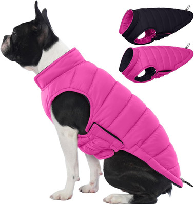 Reversible Dog Puffer Jacket - Warm Winter Coat, Windproof & Lightweight for Sma