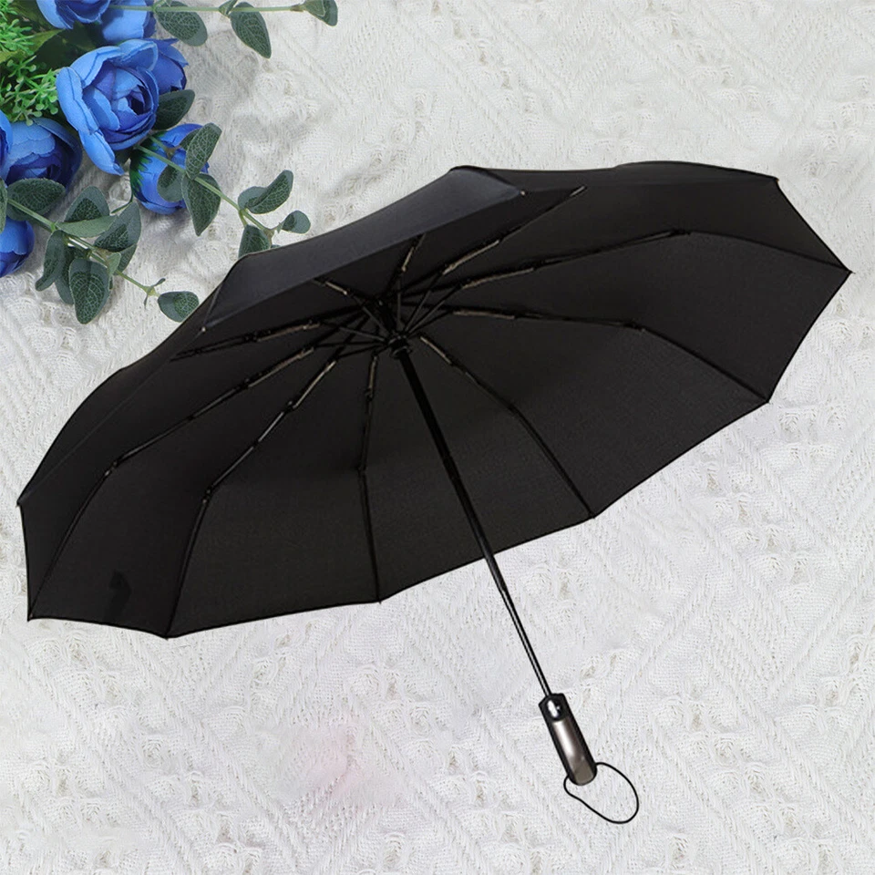 Paraguas Plegable Automaitc Compacto Cierre Automático Irrompible 1 Pieza Foto 4 de 4