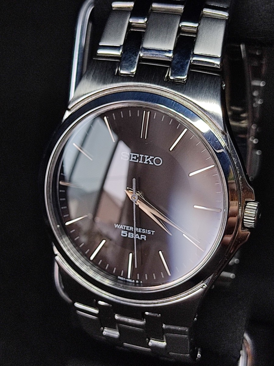 美品【新品電池】1954 SEIKO 腕時計　男女兼用サイズ　7N01-0DM0 Good condition Seiko Spirit 7N01-0DM0 New battery Black Dial