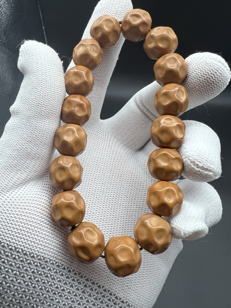 13.5×13mmHedgehog Hand carved Cheese Bracelet 精工雕刻猴头奶酪手串