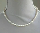 Stunning 18" AAA+ 5-6 MM south sea NATURAL WHITE PEARL NECKLACE