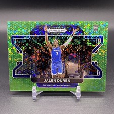 #/5! 🚨2022-23 Panini Neon Green Prizm Jalen Duren RC Detroit Pistons Rookie #58