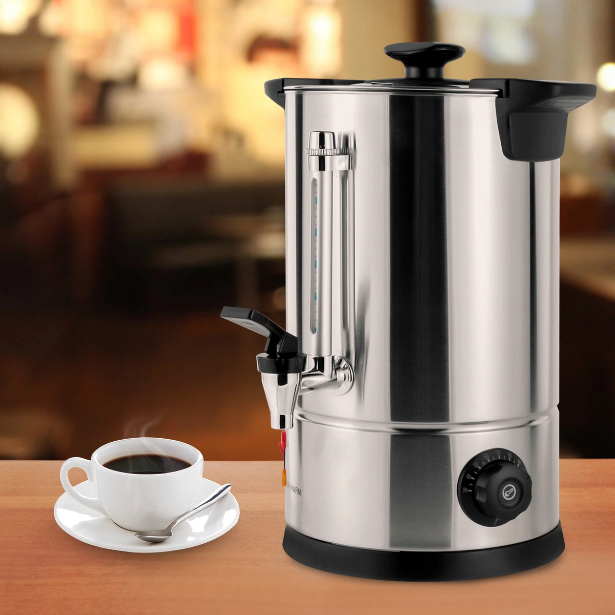 Stainless Steel Tea Urn Electric Catering Hot Water Boiler Coffee 1000W