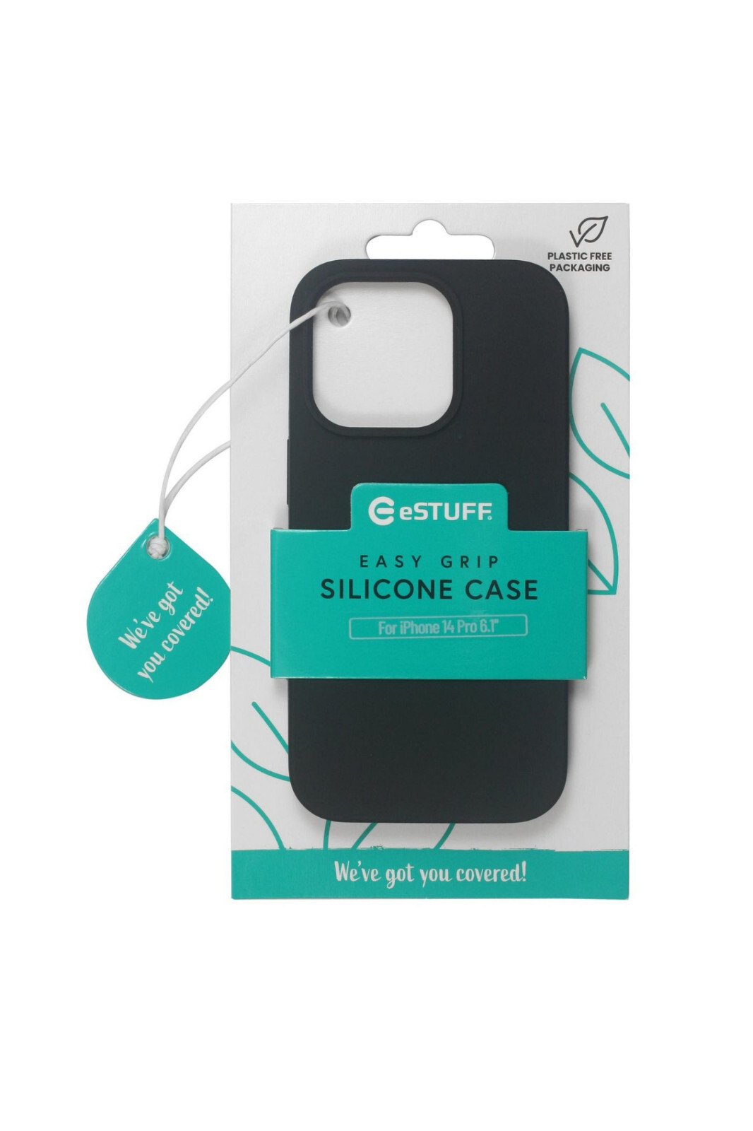 iPhone 14 Pro Case Silicone 6.1"" Mobile Phone Case Black eSTUFF ES67120006
