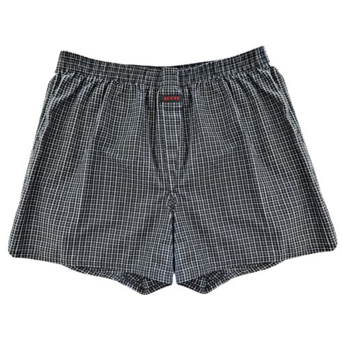 Men's Tagless Boxer Underwear, Exposed Waistband, 100% Cotton Shorts Bottoms