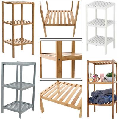 3 Ebenen Bücherregal Schrank Bambus Bücherregal Bad Küche Aufbewahrung Regal Display