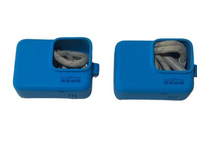 Protective Silicone Sleeve Case for GoPro Blue with Lanyard (2Pcs) 