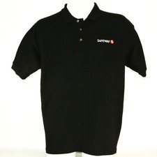 SAFEWAY Grocery Store Employee Uniform Polo Shirt Black Size L Large NEW